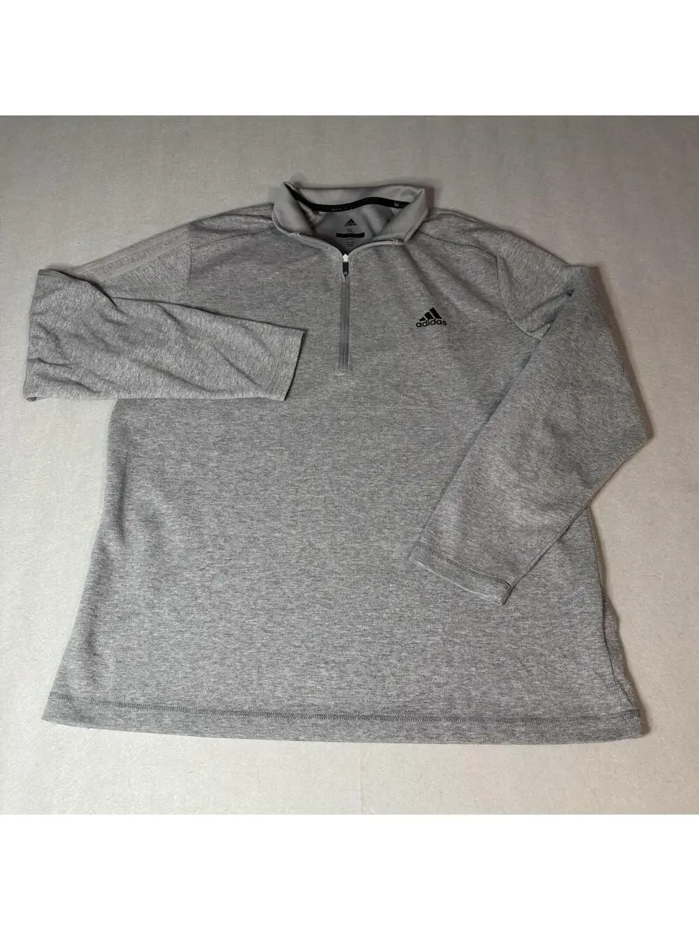 Adidas Pullover Mens XL Gray Quarter Zip Pullover‎ Sweater Golf Training